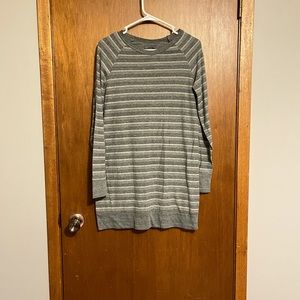 The North Face Grey Striped Sweater Dress Size Large